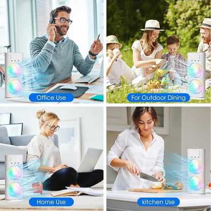 Mini Cooler Ended Spray Air Coling Fan USB Rechargeable 3 Speed Portable Mini AC Cooler